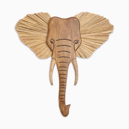 Handcrafted Wood Wall Decor - Elephant