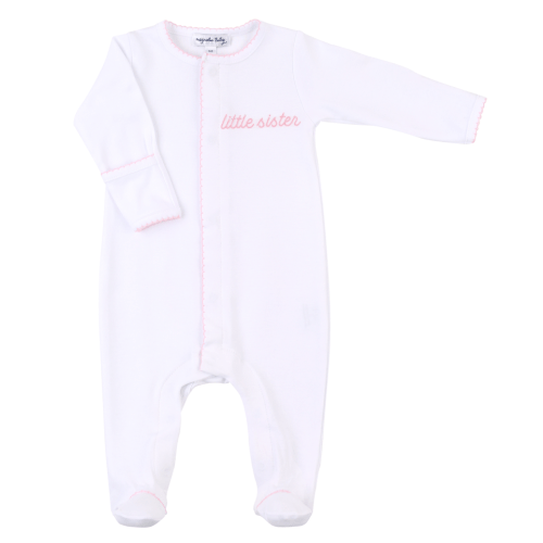 Little Sister Embroidered Footie