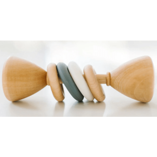 Silicone + Wood Rattle