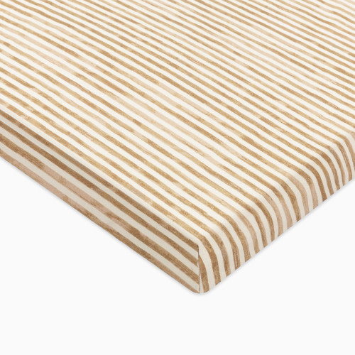 babyletto All-Stages Midi Organic Brushed Cotton Crib Sheet - Autumn Stripe