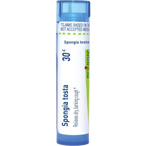 Boiron Spongia Tosta 30C Homeopathic Medicine for Croupy Cough - 80 Pellets