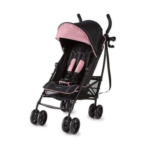 Summer Infant 3Dlite+ Convenience Umbrella Stroller with Oversized Canopy, Pink/Matte Black