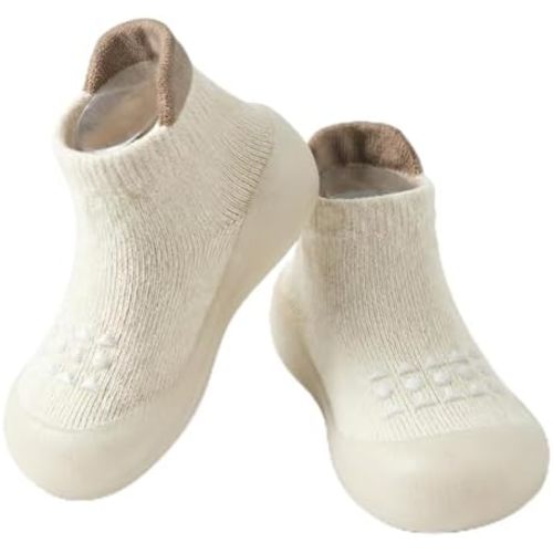 Hstyle Baby Sock Shoes Toddler Walking Shoes Infant Non-Slip Slippers Soft Rubber Sole Sneakers for Baby Boys Girls