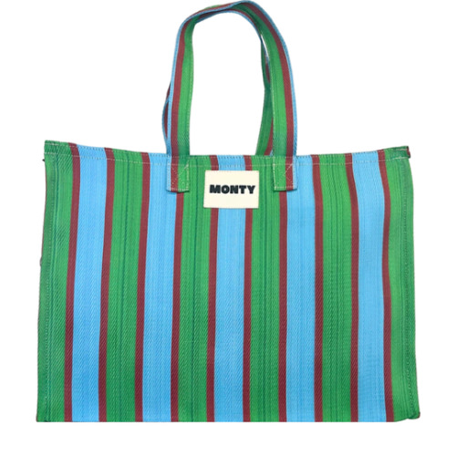 Large Shoulder Bag - Parakeet & Maroon