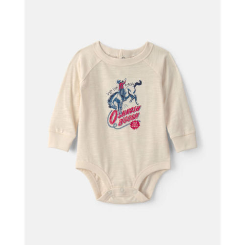 Baby Boy Cowboy Long-Sleeve Graphic Bodysuit - Cream - OshKosh B'gosh | Carter's