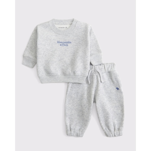 baby essential logo crew sweatshirt set