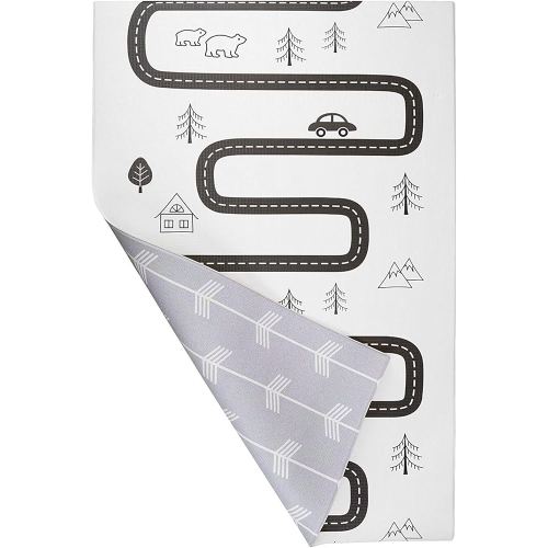 Baby Care Play Mat (Large, Nordic Trails - Morning Fog Arrows) 82'' x 55'' Original One-Piece Reversible Rollable Waterproof Play Mat for Infants, Babies, Toddler, and Kids