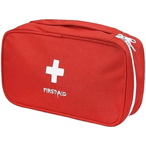 First Aid Bag - First Aid Kit Bag Empty for Home Outdoor Travel Camping Hiking, Mini Empty Medical Storage Bag Portable Pouch (Red)