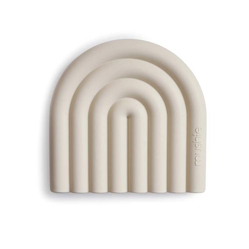 mushie Silicone Baby Teether Toy | Rainbow (Shifting Sand)