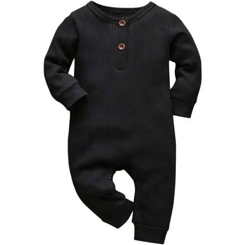 Eghunooy Baby Boy Girl Solid Color One Piece Romper Jumpsuit Outfits Clothes