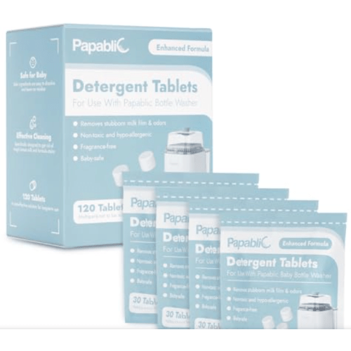 Papablic Official Detergent Deepclean Tablet for Papablic Baby Bottle Washer, 120 Count