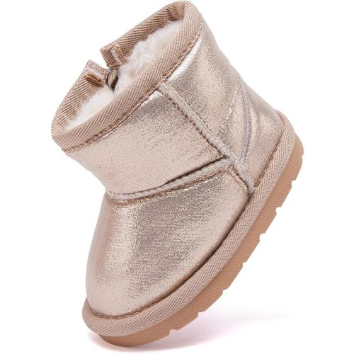 BMCiTYBM Baby Snow Boots Infant Boy Girl Winter Boots Nonslip Lightweight Outdoor Warm Shoes for Cold Weather 6 9 12 18 24 Months(Infant/Toddler)