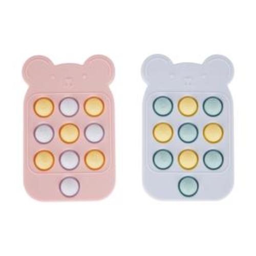 Silicone Phone Popper Teether Toy - Assorted