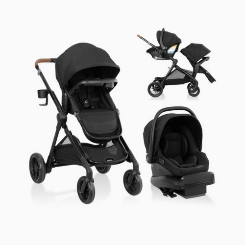 Evenflo Pivot Xpand NXT Travel System featuring LiteMax NXT Infant Car Seat - Coal Black