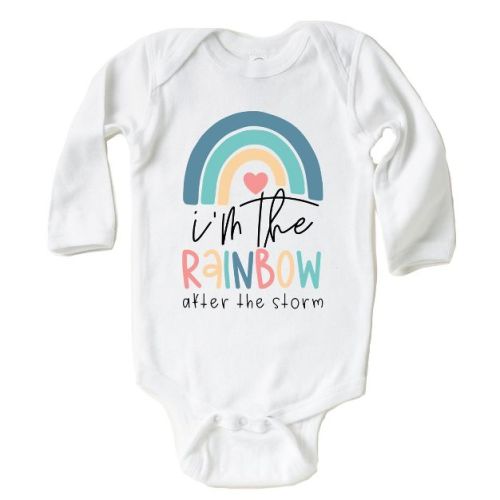 The Juniper Shop Rainbow After The Storm Long Sleeve Bodysuit
