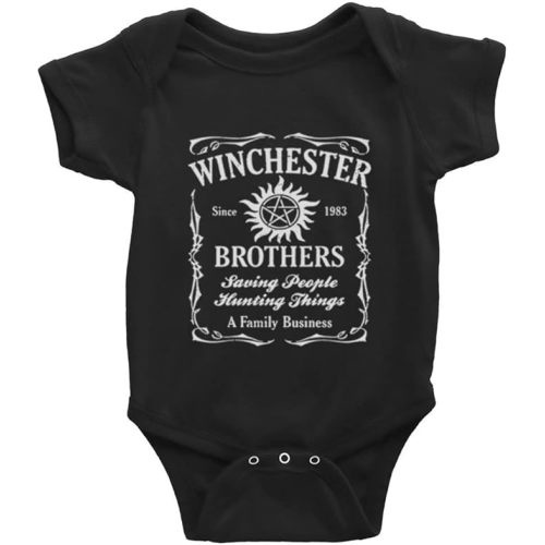 Saving People Hunting Things Supernatural Baby Long Sleeve Playsuit Newborn Bodysuit Outfit Clothes