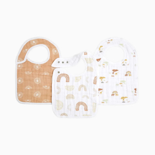 Cotton Muslin Snap Bibs (3 Pack) - Keep Rising