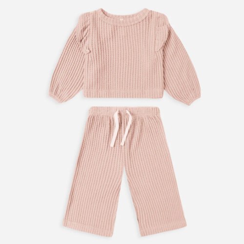 Ruffle Cozy Set || Rose – Quincy Mae