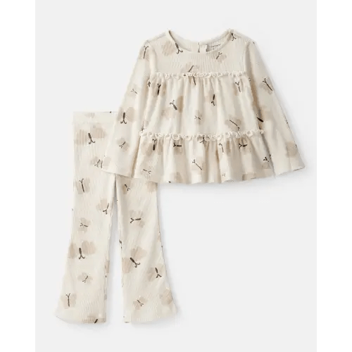 Toddler Girl Butterfly Top & Pant Set - Cream | Carter's