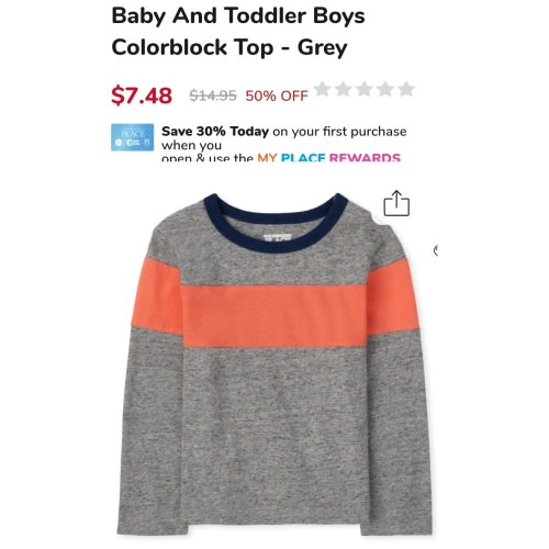 Baby And Toddler Boys Long Sleeve Colorblock Top | The Children's Place - GREY