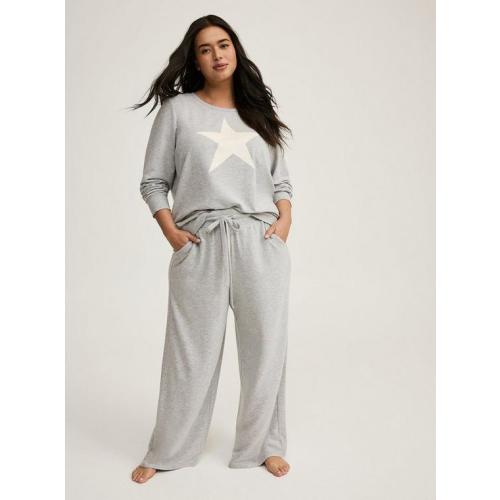 Light Weight French Terry Ultra Wide Leg Lounge Pant