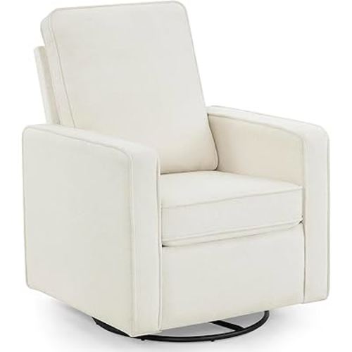Delta Children Luna Nursery Swivel Glider - Greenguard Gold Certified and Oeko-TEX Standard 100 Fabric, Oatmeal