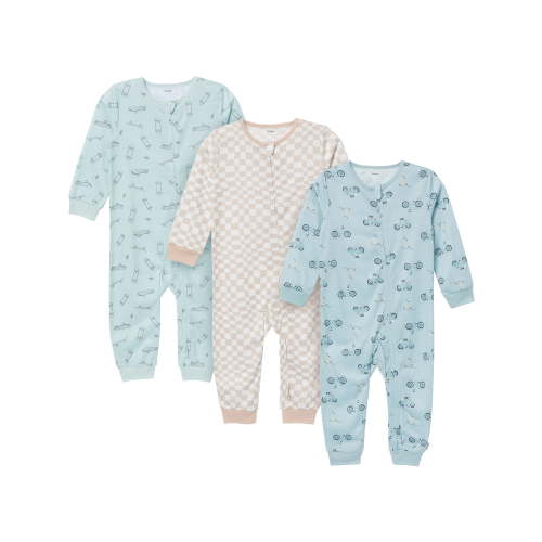 Gerber Toddler Neutral One-Piece Footless Sleepers, 3-Pack, Sizes 12 Months - 5T