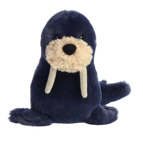 Ebba Small Walrus Splasheez Colorful Baby Stuffed Animal Blue 9"