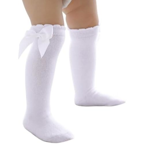 American Trends Baby Girls Knee High Socks Ruffle Socks Newborn/Infant/Baby/Toddler Tube Long Socks 0-3T