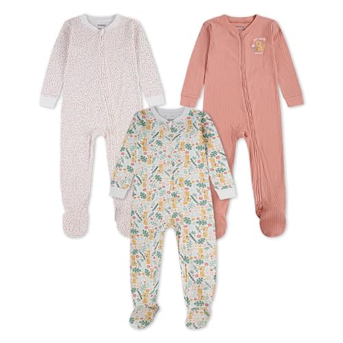 HUGGIES unisex-baby 3-pack Footed Coverall Pajamas