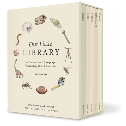 Our Little Library Vol. 3: Dinosaurs, Space, Tools, Bugs, and Sports Board Book Set for Boys & Girls (Tabitha Paige Children's Book Series)