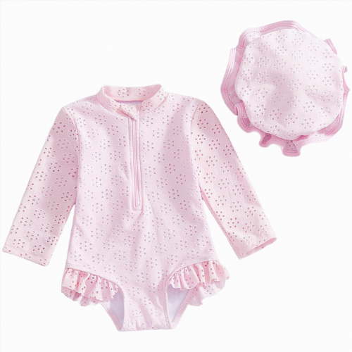 Hessimy Girl Swimsuit Infant Bathing Suit Newborn One Piece Cute Summer Beach Swim Suit(Pink,3-6 Months)