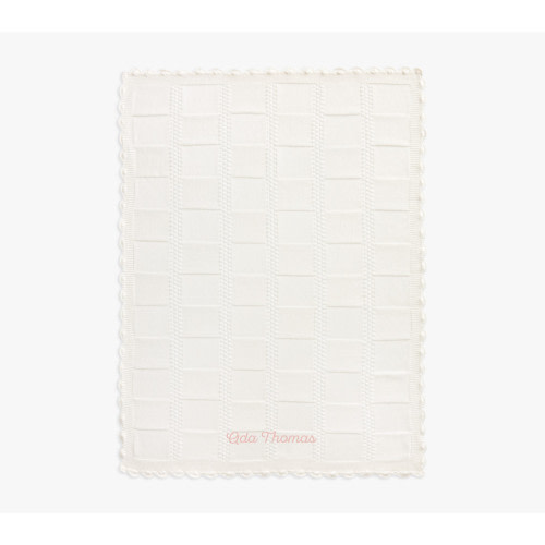 Patchwork Organic Cotton Knit Baby Blanket