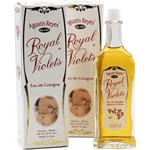 Royal Violets Eau de Cologne Gently and Refreshing for Baby Skin, Relaxing Aroma, 2-Pack of 5.0 FL Oz, 2 Glass Bottles