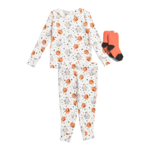 Infants 2pc Ghost And Pumpkin Velour Pajama Set | Boys' Pajamas | T.J.Maxx