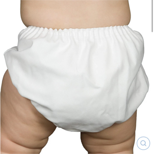 Unisex White Batiste Diaper Cover
