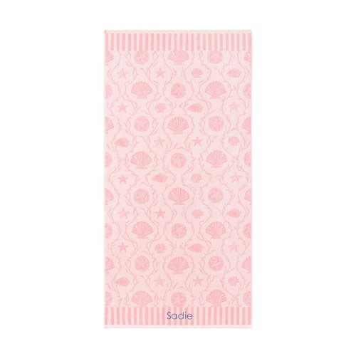 Seashells Plush Jacquard Kid Beach Towel UPF 50+