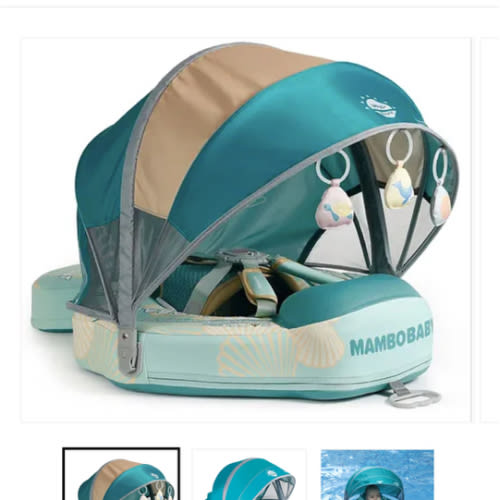 Mambobaby Airplane Float – Non-Inflatable Baby Float with Canopy – Snugglyfloat