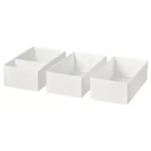SKUBB box, set of 3, white, 7 ¾x15x4 ¾" - IKEA