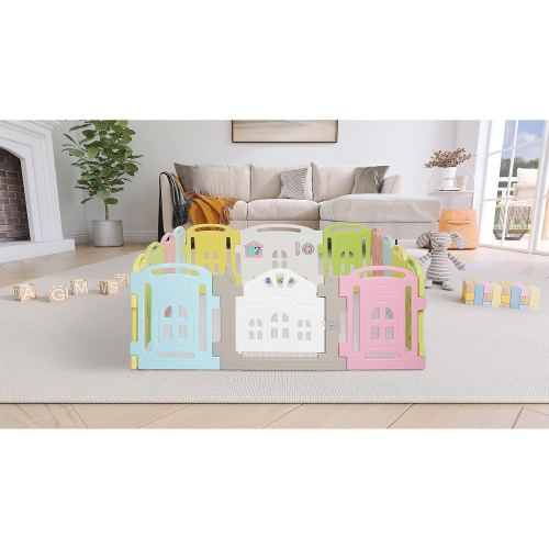 Dream On Me 14 Panel Groovy Play Center - Multicolor