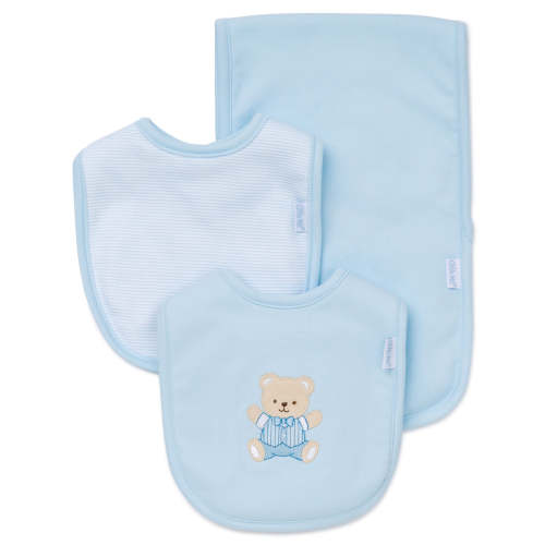Cute Bear Bib & Burp Set
