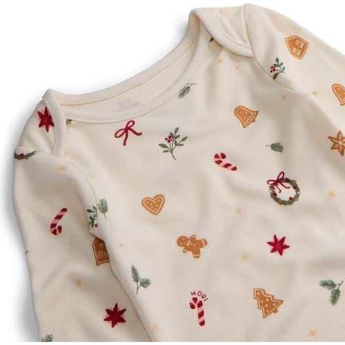 Christmas Long Sleeve Bodysuit White Christmas - MORI | Maisonette