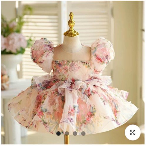 Cap Sleeve Knee-length Baby Girl Birthday Dress 228181 – LalaMira