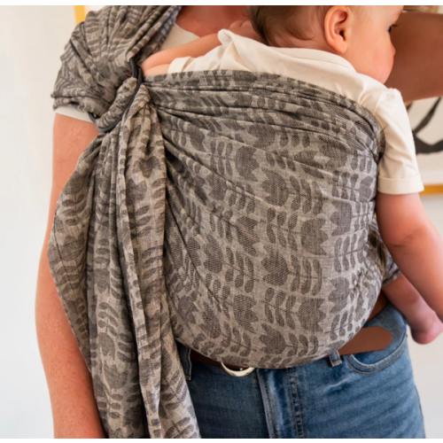 Tulip Ring Sling | Gray Geometric Print Baby Carrier | hope&plum