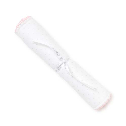 White/Pink New Kissy Dots Print Burp