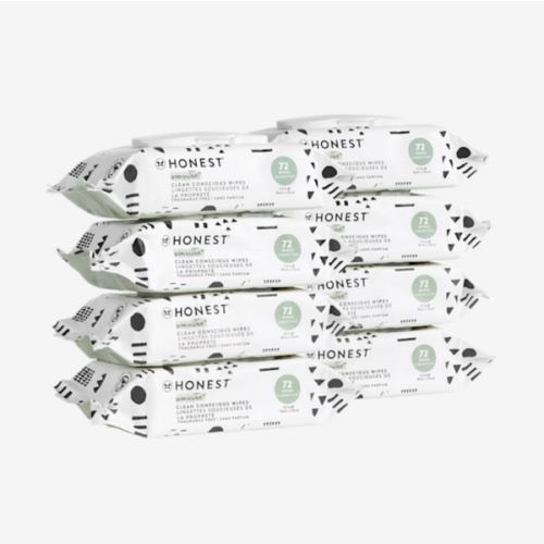 The Honest Company Clean Conscious Multi-Use Wipes | Hypoallergenic + Unscented for Sensitive Skin | Over 99% Water, Compostable, Plant Based, Baby Wipes | Pattern Play, 576 Count
