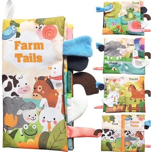 Baby Toys 0-6 Months - Montessori Toys for Babies 0-3-6-9-12-18 Months,Infant Newborn Tummy Time Toys Touch Feel Book Learning Sensory Toys,First Baby Boy Girl Gifrs for 0-3-6-12 Months