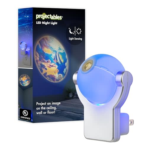 Projectables Tropical Fish LED Night Light Projector, Plug-In, Light Sensing, Auto On/Off, Dusk-to-Dawn Sensor, Projector Ocean/Sea, 11296