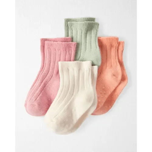 Baby 4-Pack No-Slip Socks Made with Organic Cotton - Little Planet | Carter's