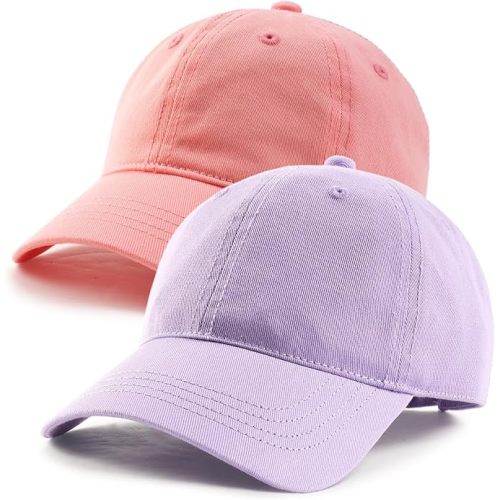 FURTALK Toddler Baseball Hat Kids Boys Girls Adjustable Washed Cotton Baseball Cap with Ponytail